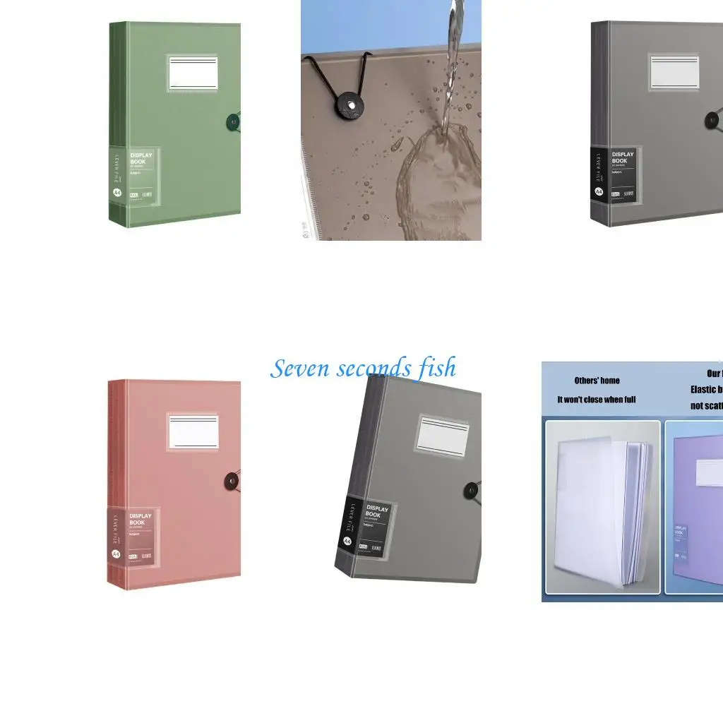 

L74B 80 Pocket Display Folder Letter Size Display Folders Book with Protective Sleeve