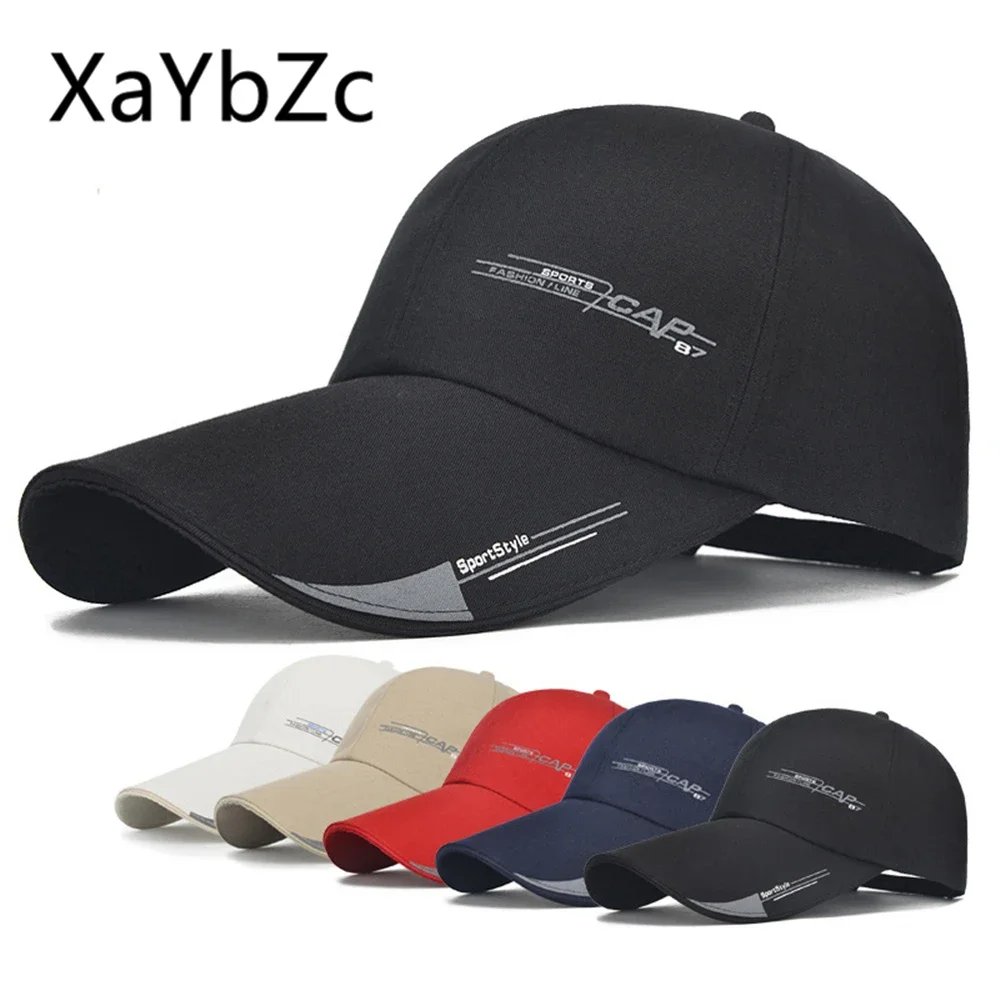 2024 Sports Cap Mens  For Fish Outdoor Fashion Line Baseball  Long Visor Brim Shade Snapback Sun Hat Bone Gorras