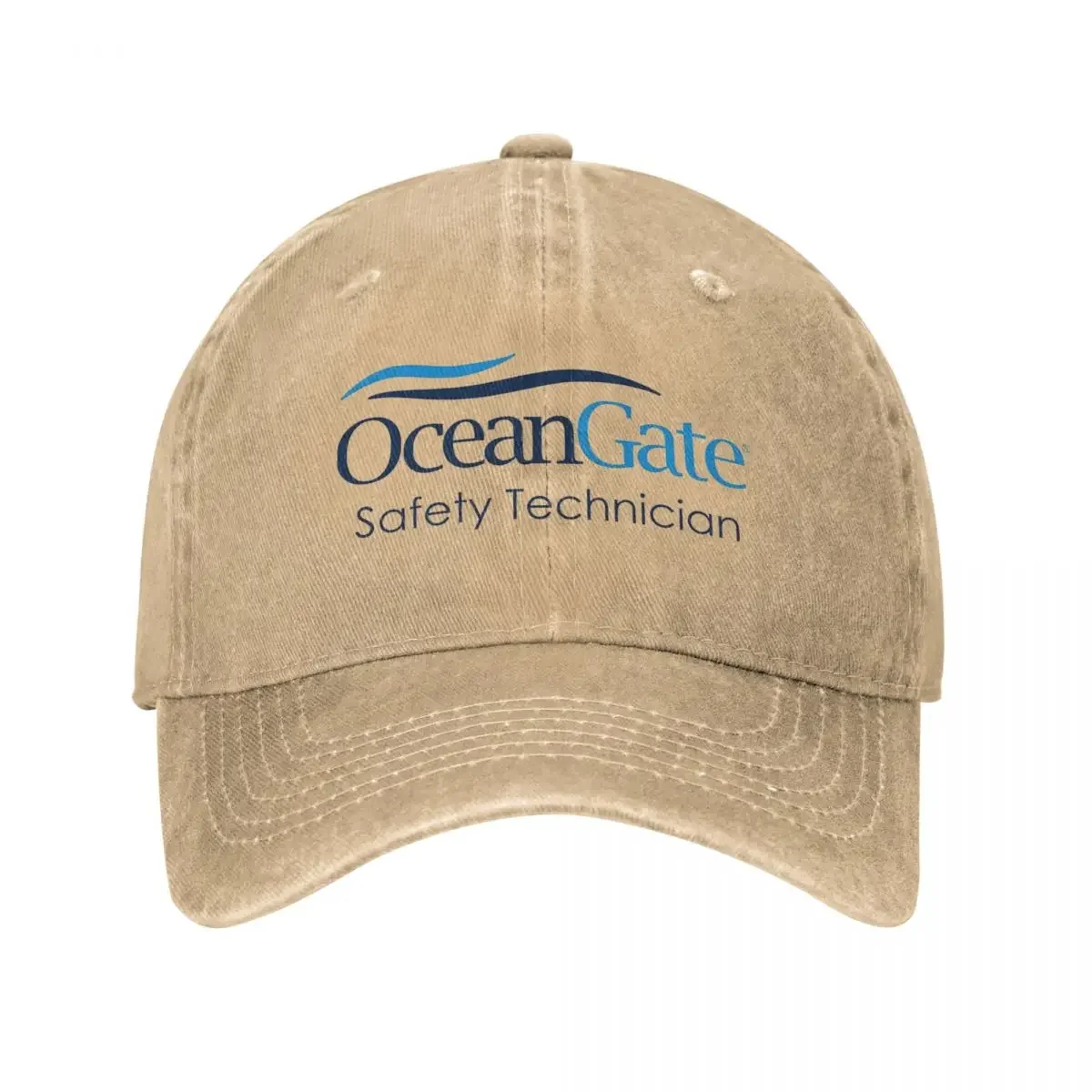 Vintage OceanGate Safety Technician Baseball Cap Unisex Style Distressed Washed Headwear Outdoor All Seasons Travel Hats Cap