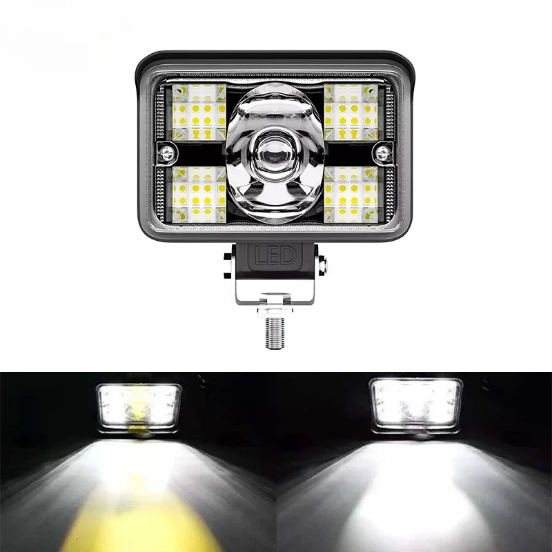 Car Work Lights 3-inch Dual Color Laser Cannon Spotlights LED Lens Fog Lights Truck Headlights