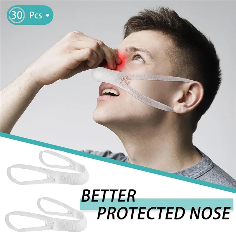 AA84 30 قطعة ضمادة أنف مرنة لجراحة خلع الملابس جراحة الأنف الضمادات استعادة الإمدادات