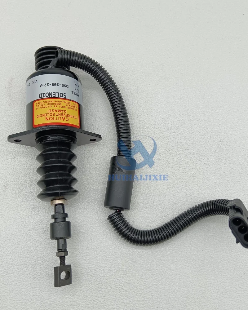 D59-105-22+A Stop Solenoid Valve D5910522A Engine Fuel Shutoff Solenoid Valve for C6121 3306B Construction Machinery Parts