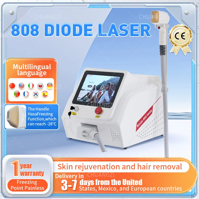 2025 Depilation 808 755 1064nm Diode Laser Hair Removal Machine Permanent Removal Cooling Head Painless Laser Epilator For Salon