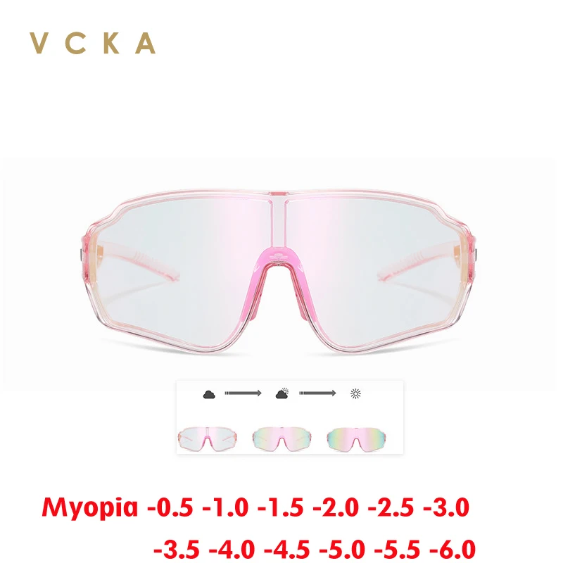 

VCKA TR90, спортивные солнцезащитные очки для близорукости по рецепту, новинка 2026 года, UV400, мужские и женские очки, велосипедные очки, оптические очки