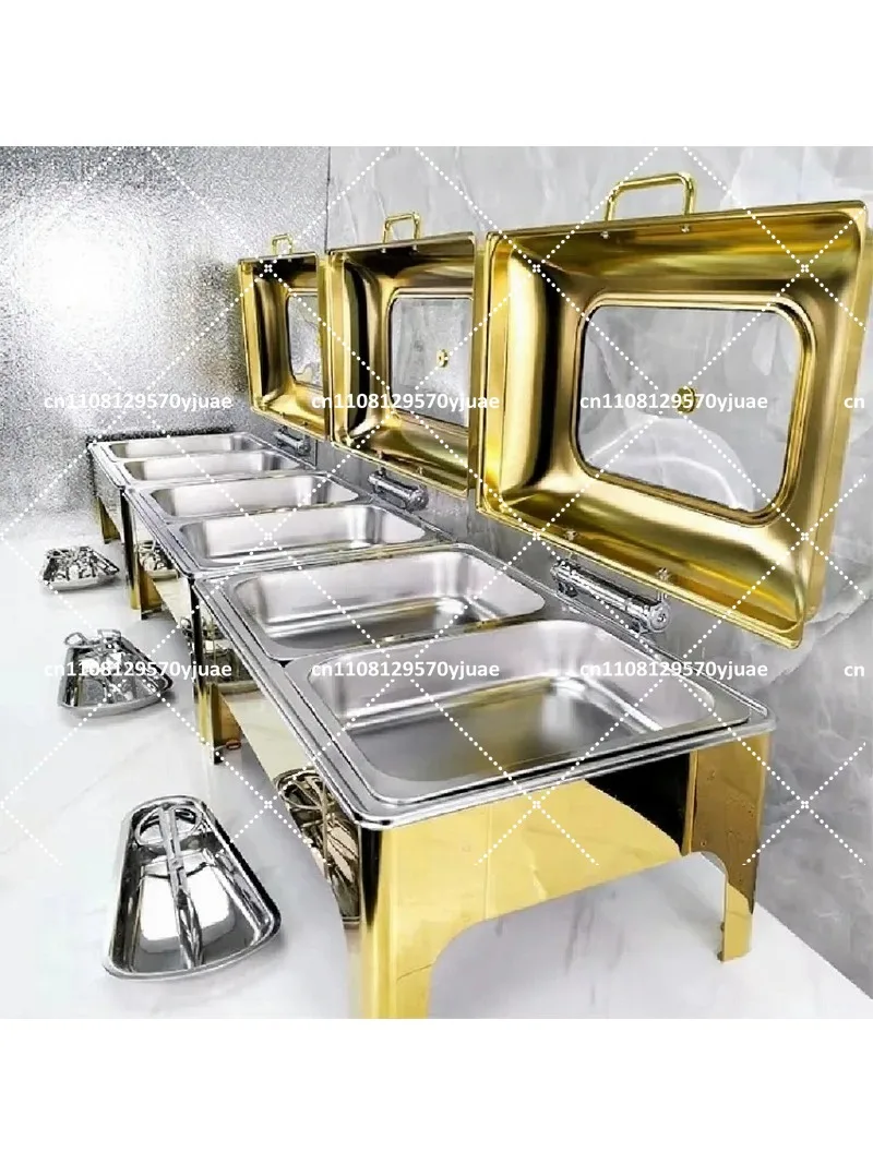 9L Stainless Steel Buffet Pot Commercial Portable Serving Warmer for Parties Catering