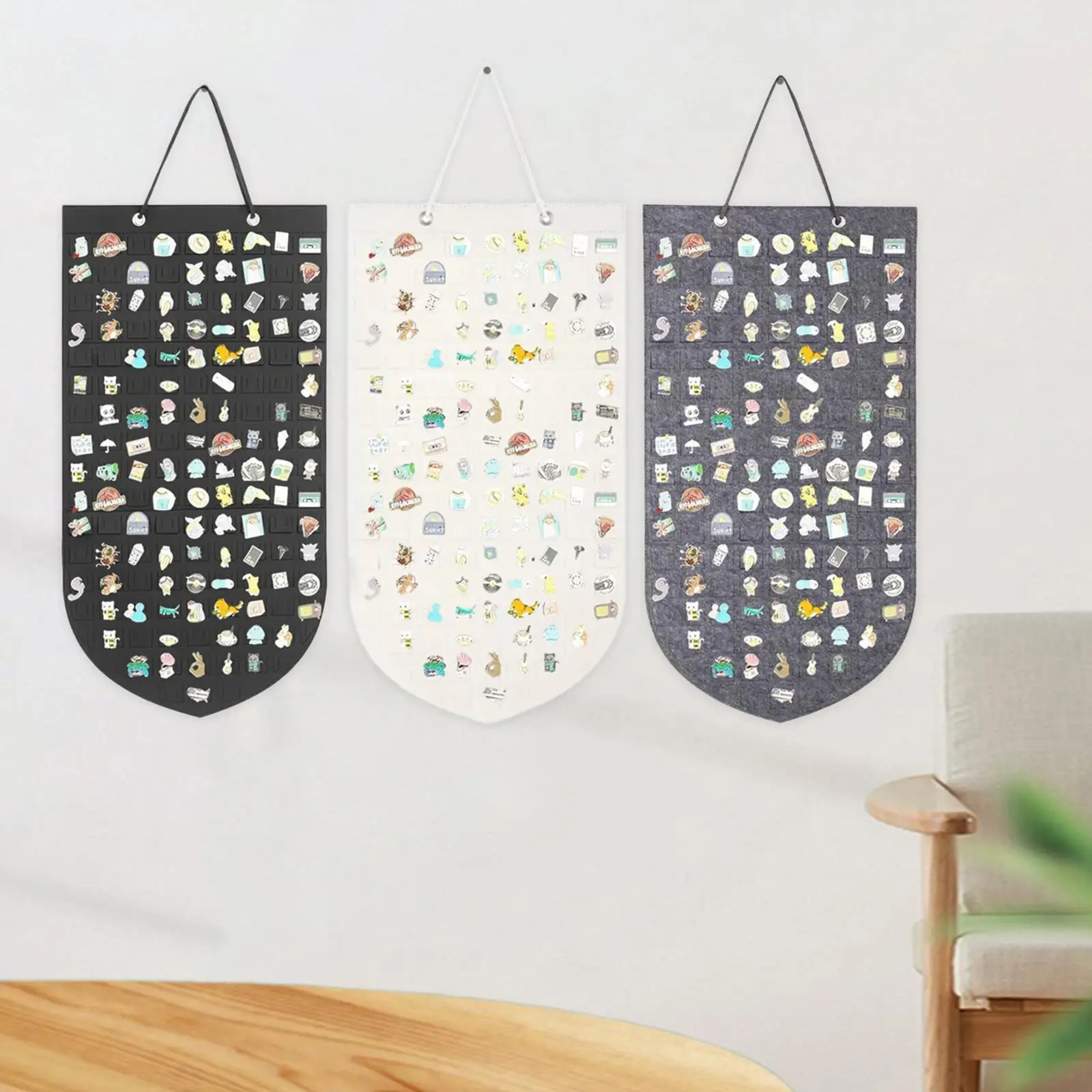 حقيبة اللباد لتعليق الدبابيس وتنظيم مجموعة المجوهرات #1