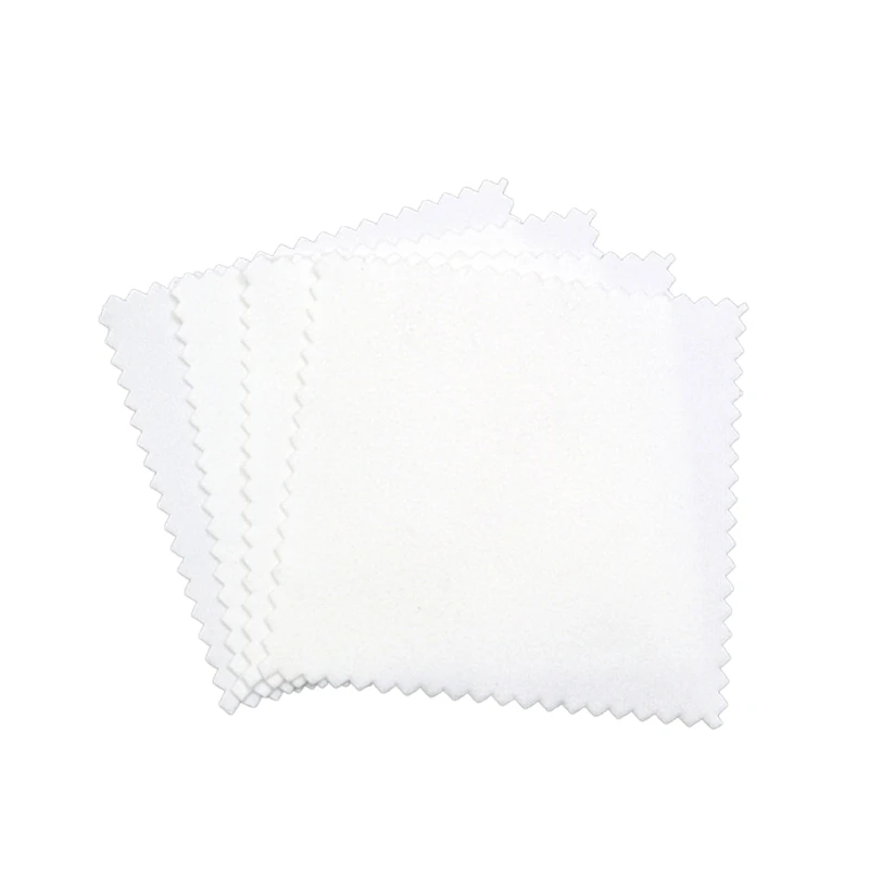 Jewelry Polishing Cloth Set, Soft 8X8Cm Cloths for Daily Cleaning, Touch Ups, Jewelry Box and Travel Care E0BF