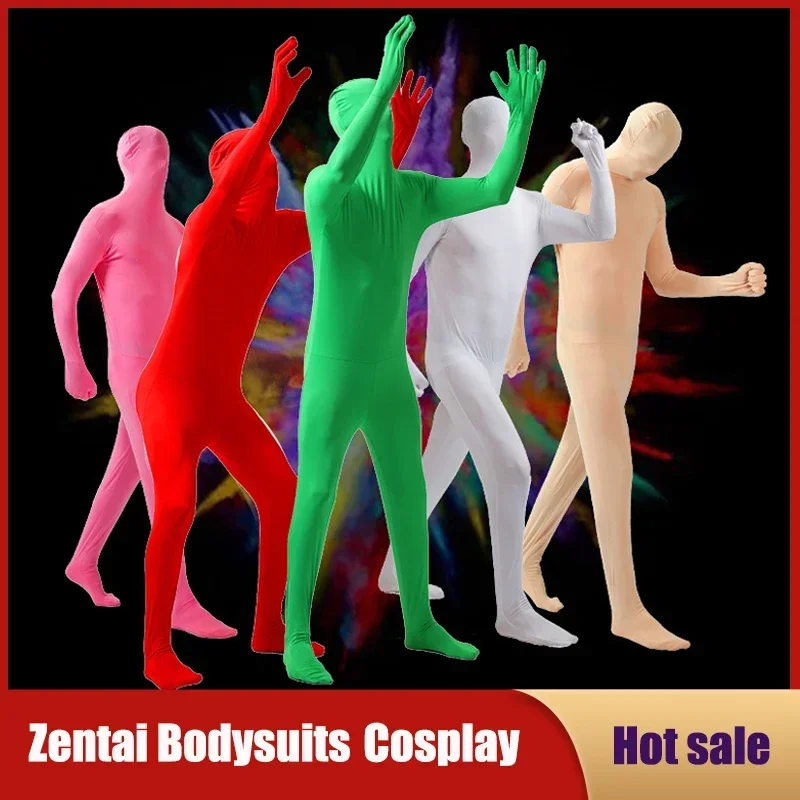 New kid adult Zentai full body suit men's novelty dancing tracksuit cosplay second skin stick spandex nylon body