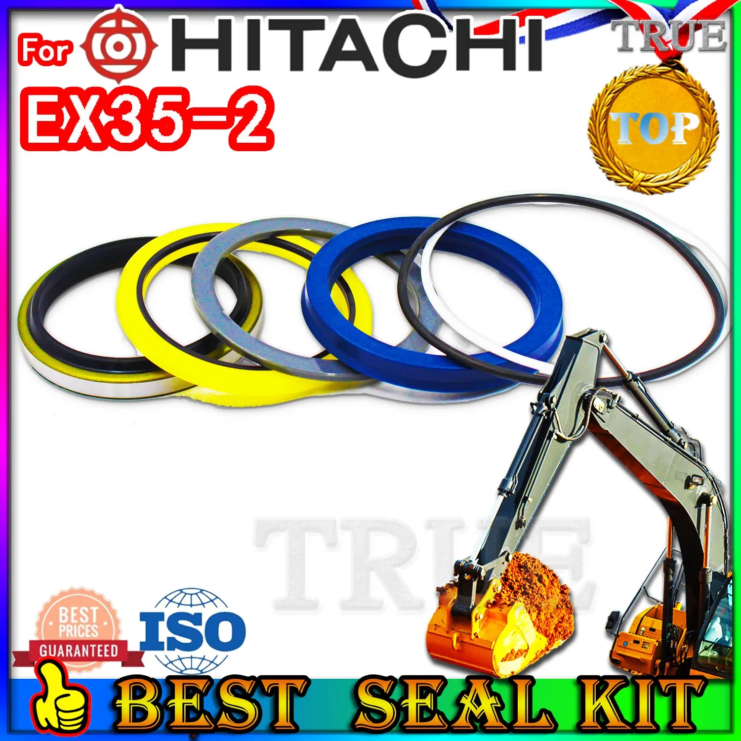 For Hitachi EX35-2 Oil Seal Repair Kit Boom Arm Bucket Excavator Hydraulic Cylinder Hit EX35 2 Engine O-ring Pump Digger Adjust