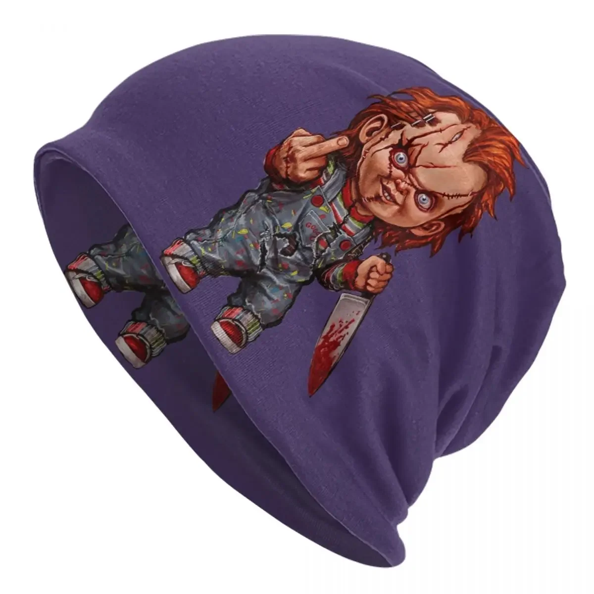 Custom The Killer Doll Chucky Skullies Beanies Caps Streetwear Winter Knitted Hat Adult Child's Play Horror Movie Bonnet Hats