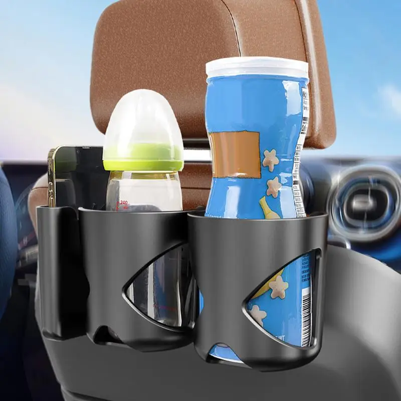 Car Backseat Cup Holder Car Snack Organizer With Phone Storage Slot Car Seat Back And Headrest Storage Box For Cell Phone