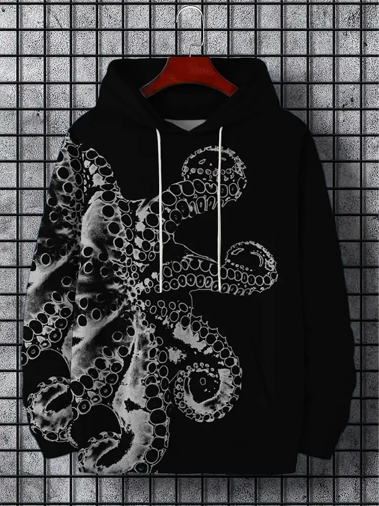 Autumn And Winter Anime Black Men's Hoodie Japanese Style Harajuku Fshion Csual Sorts Hodie Aime Pttern Atumn and winter