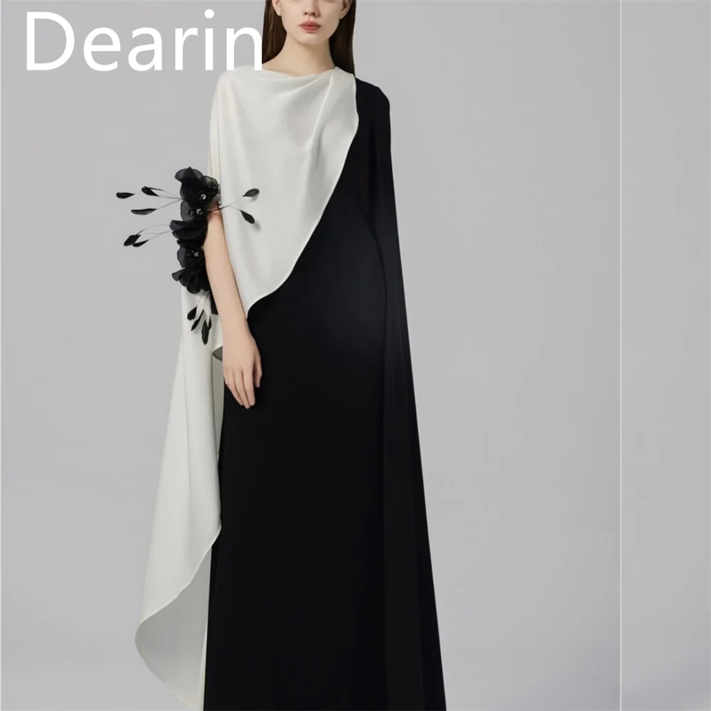 

Customized Prom Dress Dearin Jewel Column Floor Length Skirts Vertically Bespoke Occasion Dresses Formal Evening Gown Saudi Arab