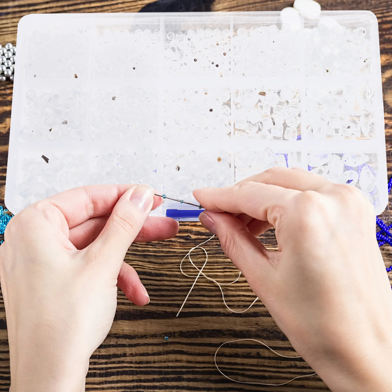 

1000 шт. хрустальные стеклянные бусины, маленькие прозрачные стеклянные бусины для изготовления ювелирных изделий, браслет «сделай сам», ожерелье, принадлежности для рукоделия, браслет, подвески «сделай сам»