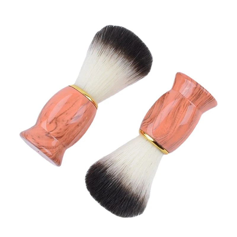 Brosse de rasage avec manche en bois pour hommes, cheveux de blaireau naturels, outil de rasage d'appareil, livres de barbe qualifiée ale, salon de barbier