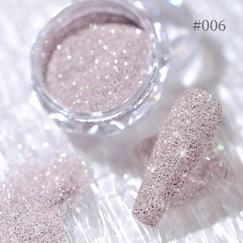 1 tarro de polvo de diamante de cristal para uñas, pigmento brillante para arte de uñas, Micro taladro holográfico, decoración de manicura de cristal