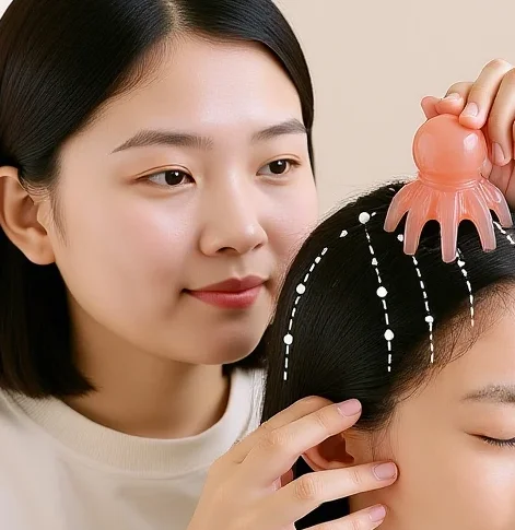 

Jade Octopus Comb Scalp Gua Sha Resin Device 8Claws Therapy Relaxation Tool Portable Hair Care BodyMassage