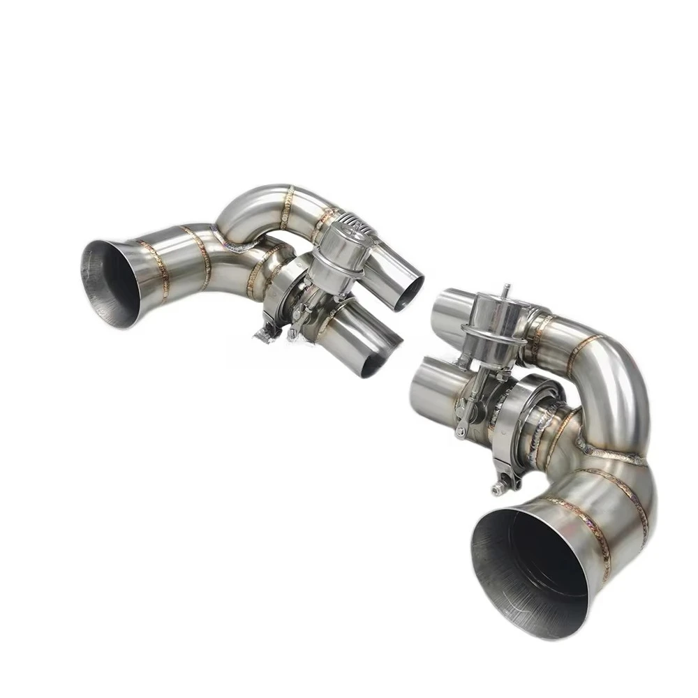 Stainless Steel Muffler Bypass Pipes with Valve Porsche 911 991 991.1 991.2 GT2 RS GT3 GT3 RS 3.8L 4.0L H6 R4.0L 2014-2019