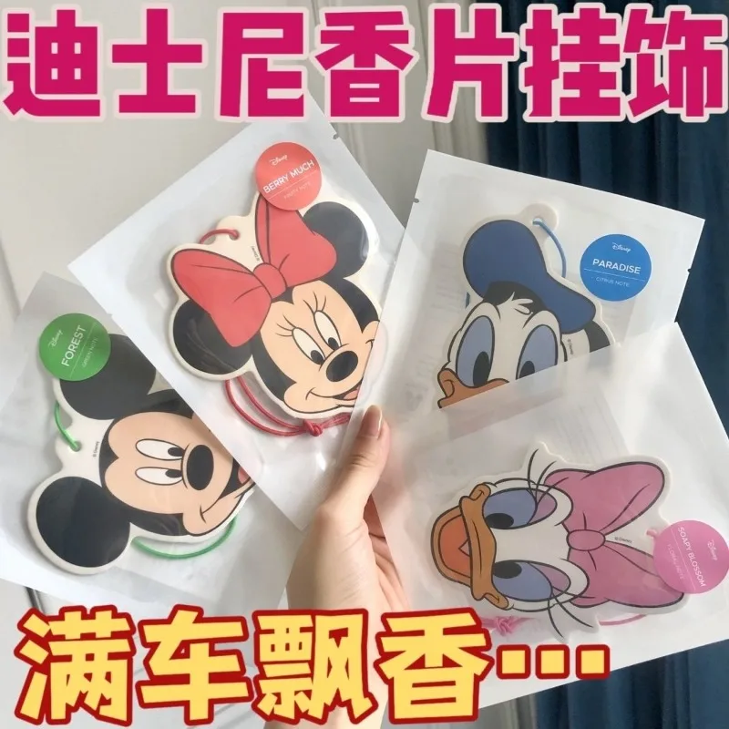 Disney Minnie Mickey Mouse Car Aromatherapy Cartoon Car Accessories Scented Air Freshener Car Pendant Decorative Gift Wholesale