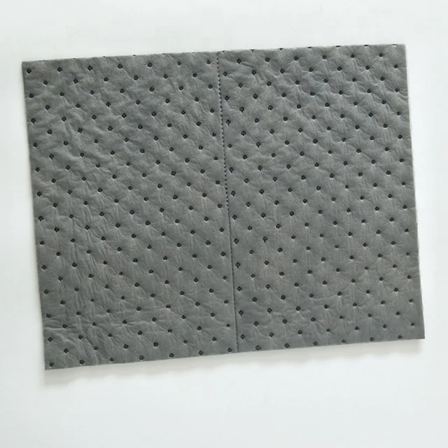 Almohadillas absorbentes de agua desechables de derrames de aceite universales grises perforadas de alta calidad
