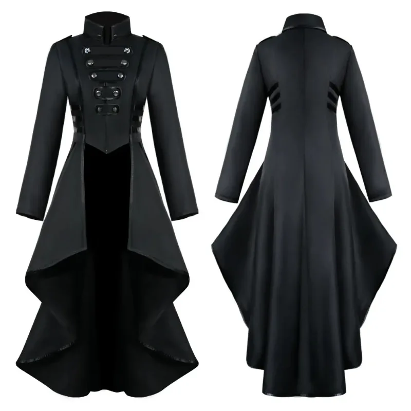 

Men's Gothic Steampunk Windbreaker Medieval Victorian Role Playing Costume Tailcoat Gentleman Tailcoat Coat