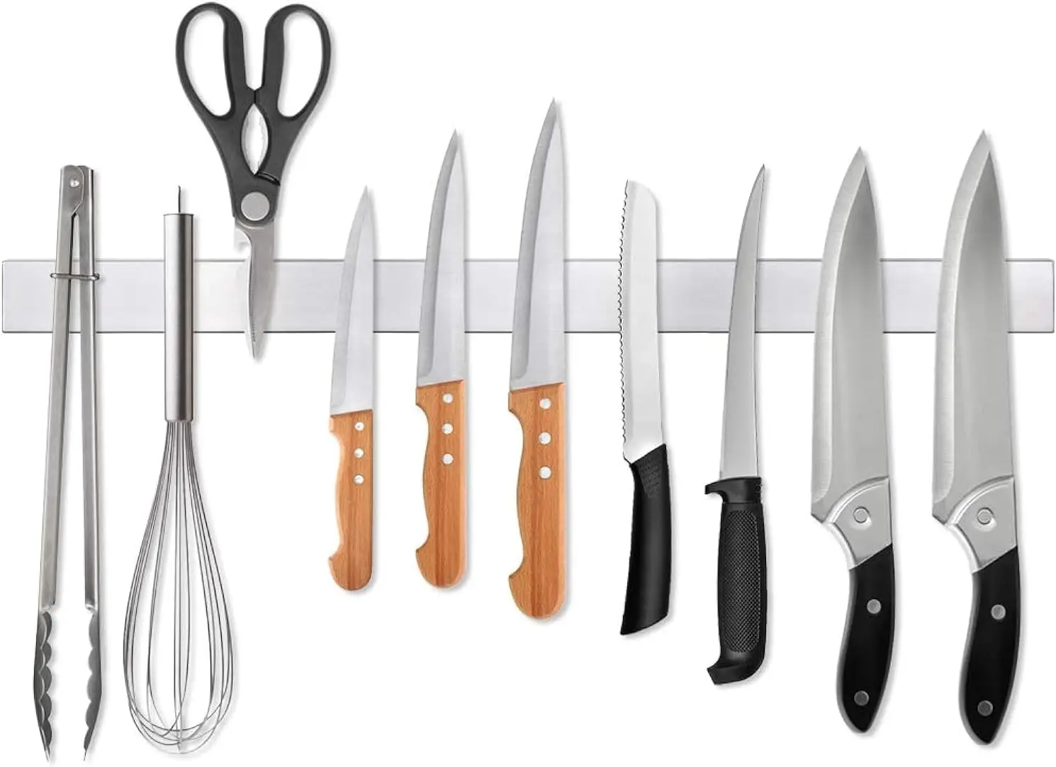 

24-дюймовая магнитная полоса для ножей, настенные кухонные ножи премиум-класса из нержавеющей стали, компактный мощный магнит без сверления