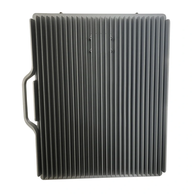AY5G-220W Anti-Drone Security Box IP67 Wifi Ribbed Steel Aluminum Case for Directional Antenna Manufacturing