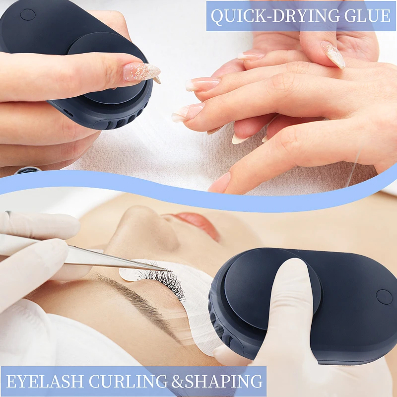 女性のためのミニusbまつげ乾燥機,折りたたみ式まつげエクステ,専用の空気の接着剤,速乾性のメイクアップツール