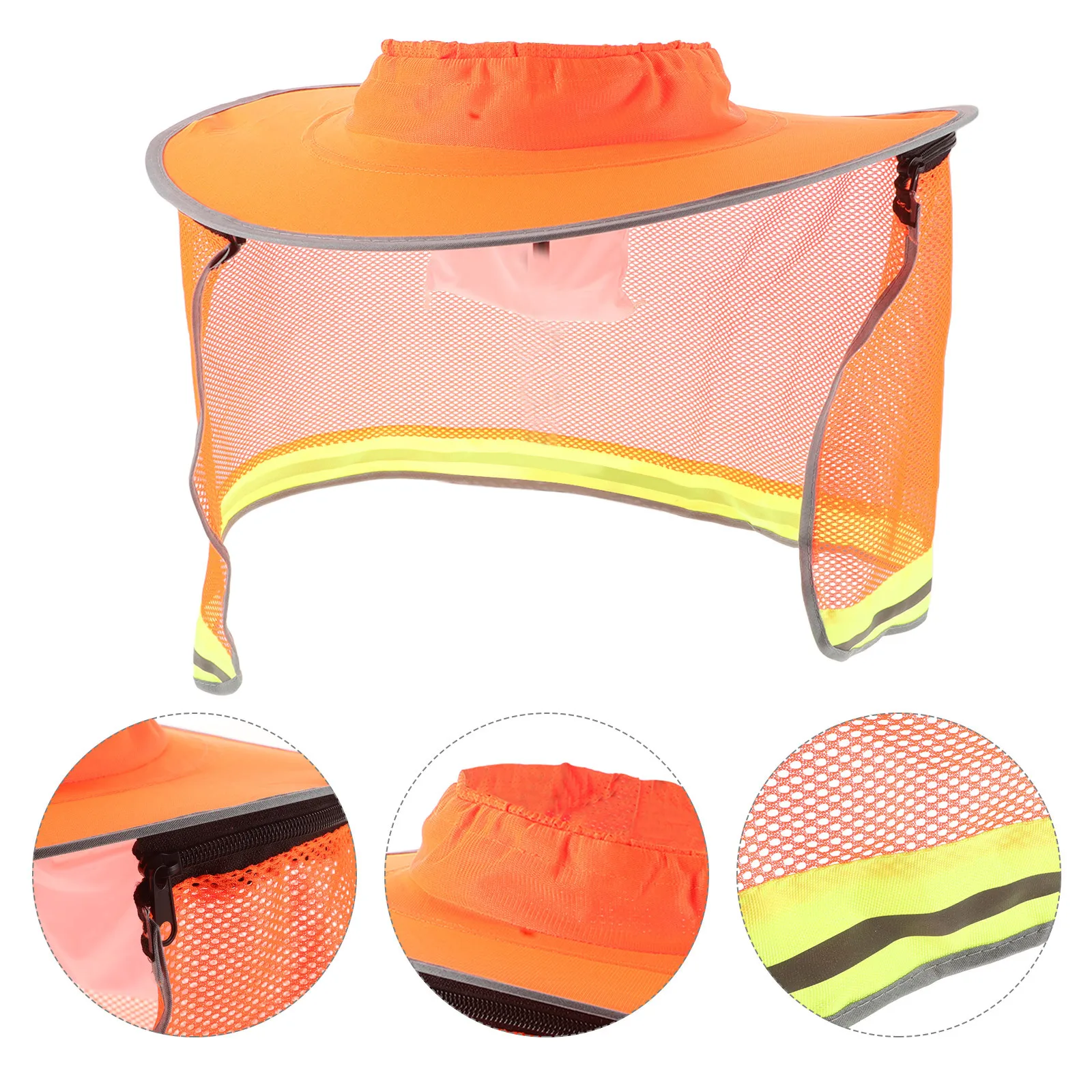 

Hard Hat Sun Shade Visor Uv Protection Breathable Design Bright Colored Neck Cover Construction Hat Accessory Hardhat Sun Shade