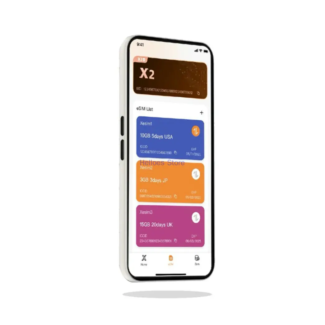 بطاقة Xesim X1 X2 لنظام Android وIOS وHarmonyOS والأداء تتجاوز 5ber Estkme 9esim V3 V2