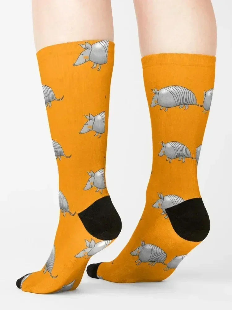 Cute wild animal armadillo cartoon Socks funny sock fashionable tennis sport Men's Socks Women's