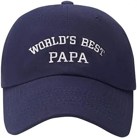 세계 최고의 아빠 모자 아빠와 할아버지를 위한 아빠 선물(네이비)