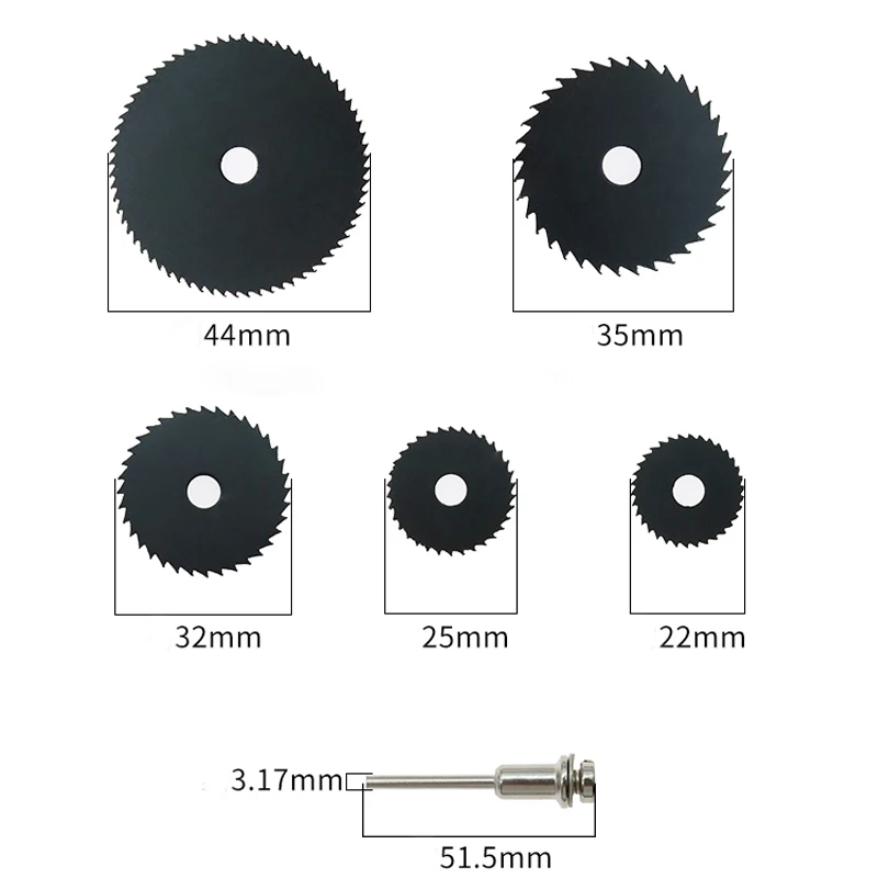 6pcs Mini HSS Circular Saw Blade циркулярная пила Rotary Tool For Metal Cutter Power Wood Glass Cutting Discs Drill Mandrel