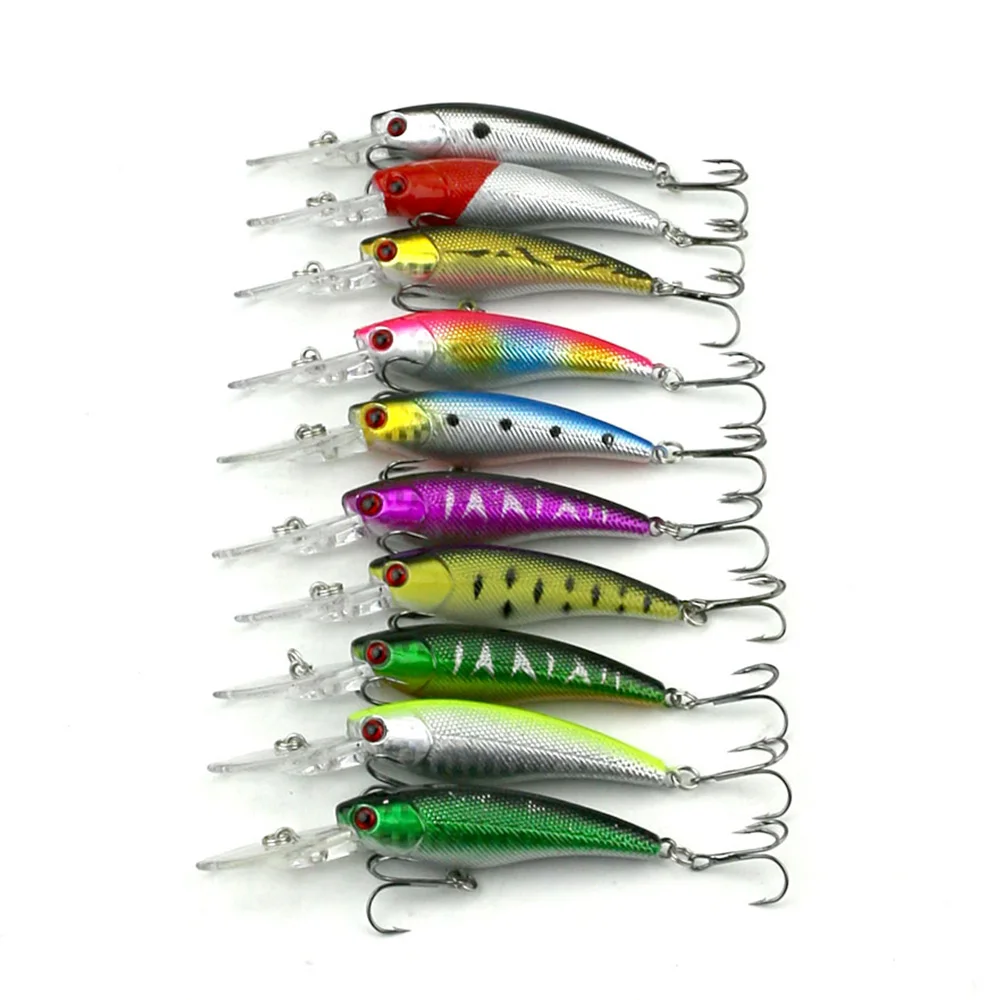 Mixed 37pcs Minnow Wobblers fishing baits Hard Bait Tackle fly fishing lure set