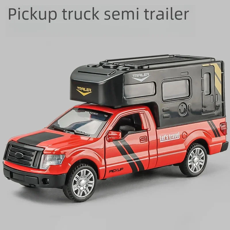 1:32 Ford F150 RV Pickup Truck Alloy Model Car Toy Diecasts Metal Casting Sound and Light Car Toys For Children Vehicle