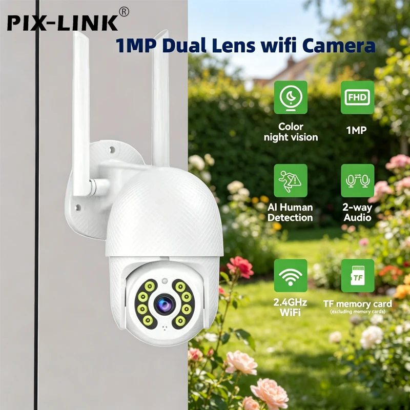 camera-wifi-ptz-pix-link-720p-1mp-vision-nocturne-couleur-fhd-detection-humaine-par-ia-suivi-automatique-camera-bidirectionnelle-surveillance-video-domestique