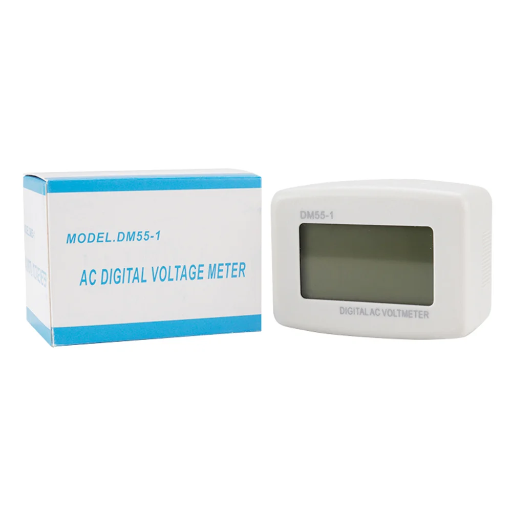 DM55-1ดิจิตอลโวลต์มิเตอร์ EU US Plug Volt Meter Socket แรงดันไฟฟ้า Tester จอแสดงผล LCD มิเตอร์วัดกระแสไฟ110V 220V แบนมิเตอร์วัดกระแสไฟ