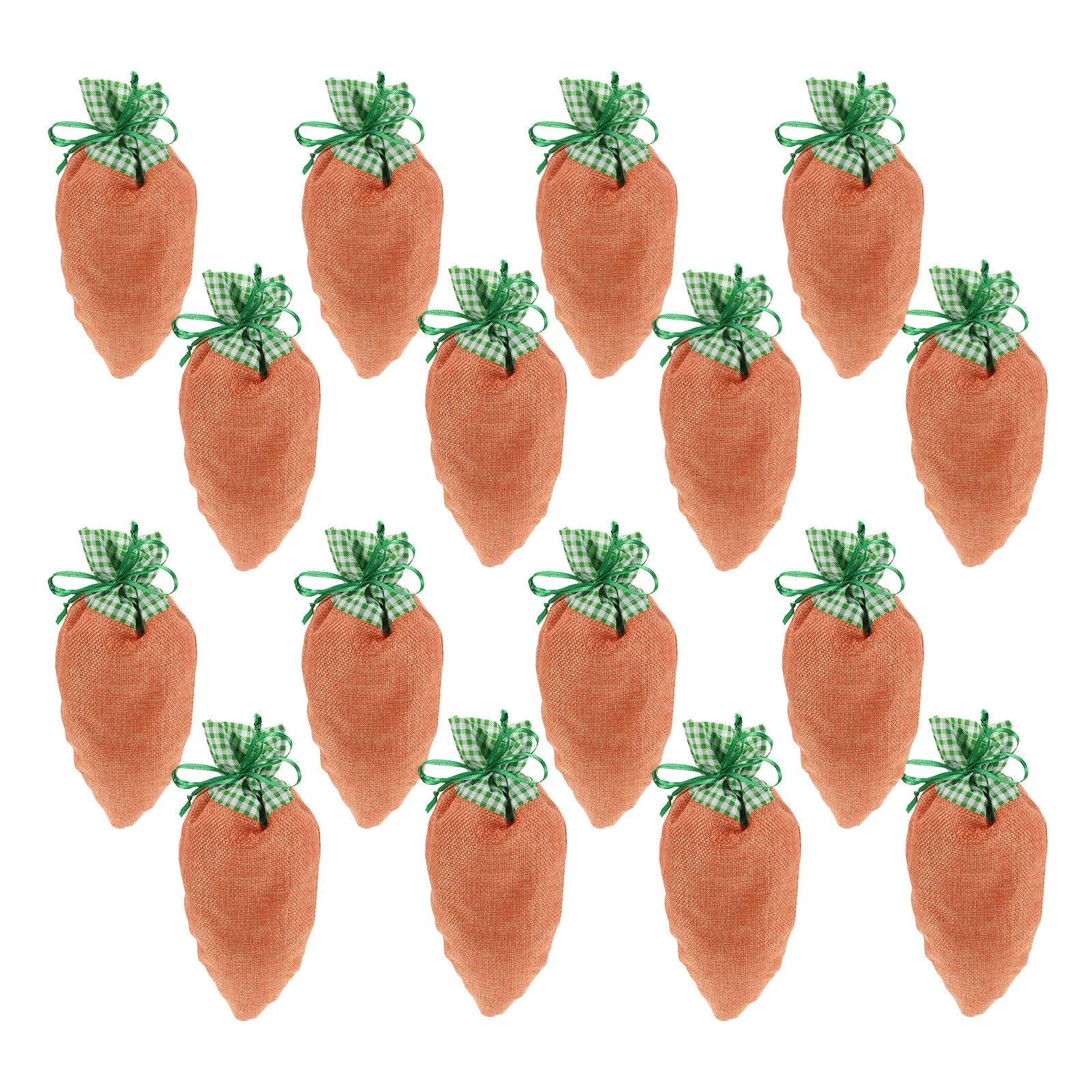 

16Pcs Carrot Gift Bags Carrot Shaped Drawstring Bag Easter Candy Treat Pouch Party Favor Snack Storage Fabric Pouch