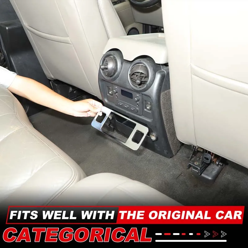 

1piece set Aluminum Alloy Silver For Hummer H2 2003-2007 Car Rear Exhaust Air Vent Button Frame Decoration Sticker Accessories