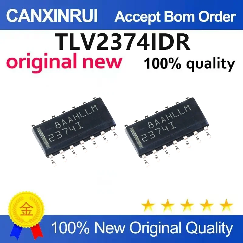 (5pcs-100pcs)Brand new original TLV2374IDR SOIC-14 rail to rail four channel operational amplifier chip