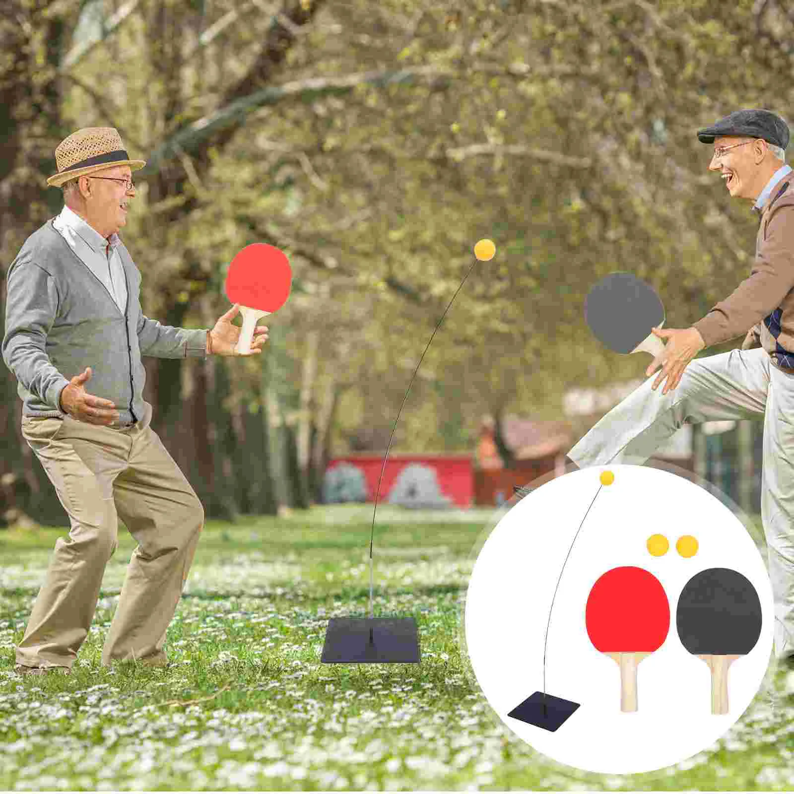 Elastic Shaft Pong Balls Table Tennis Trainer Training Racket Device Individual