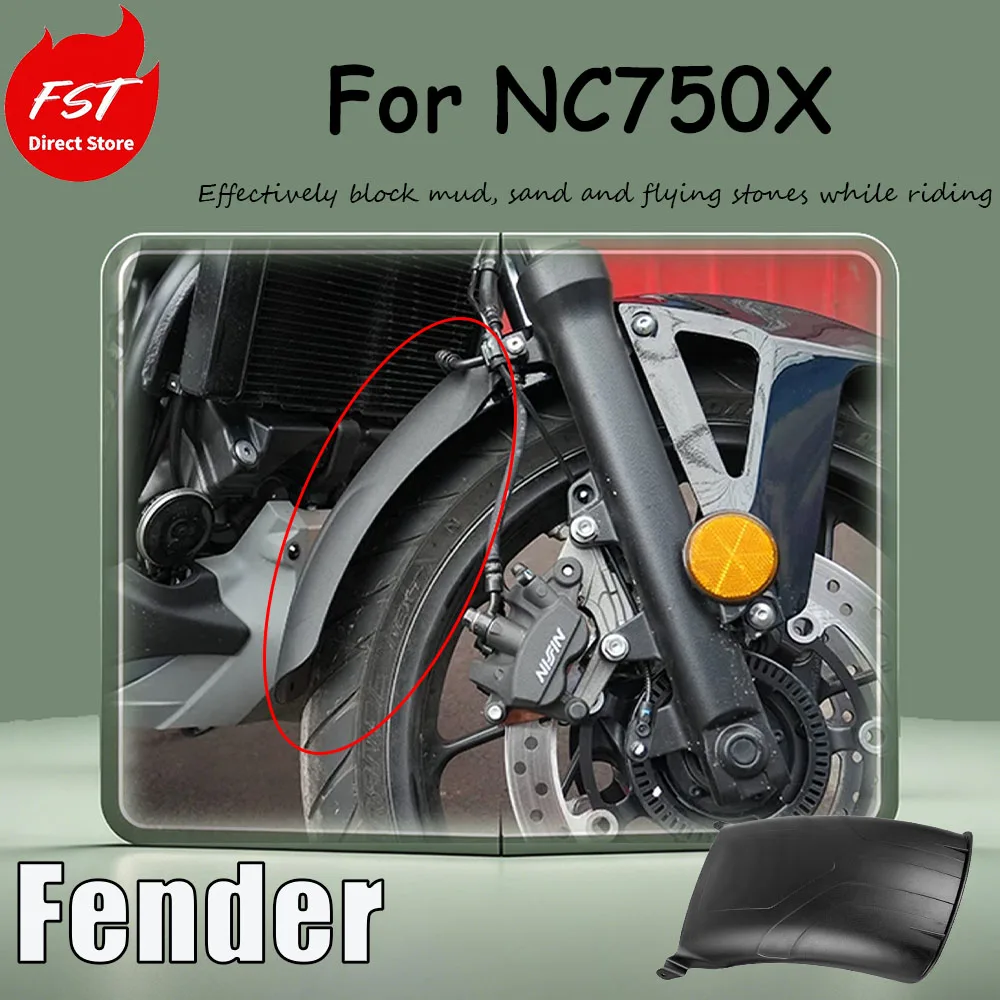 For NC750X Rear Accessory - Extended Front Mudguard - Special Mudguard Tile Accessories for Non-destructive Installation
