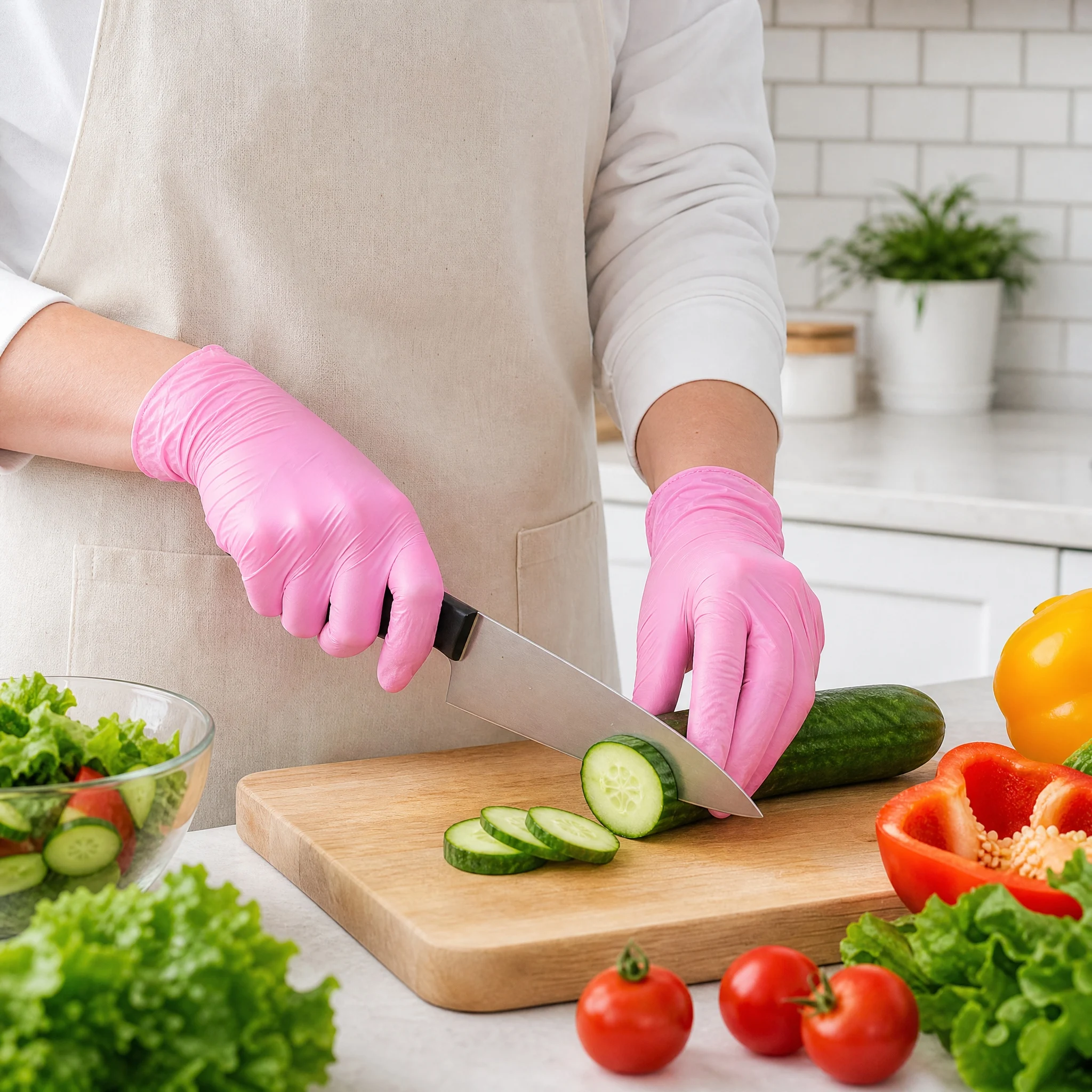 100 szt. Różowe rękawice nitry – Disposable Gloves Nitrile recenzja i cena