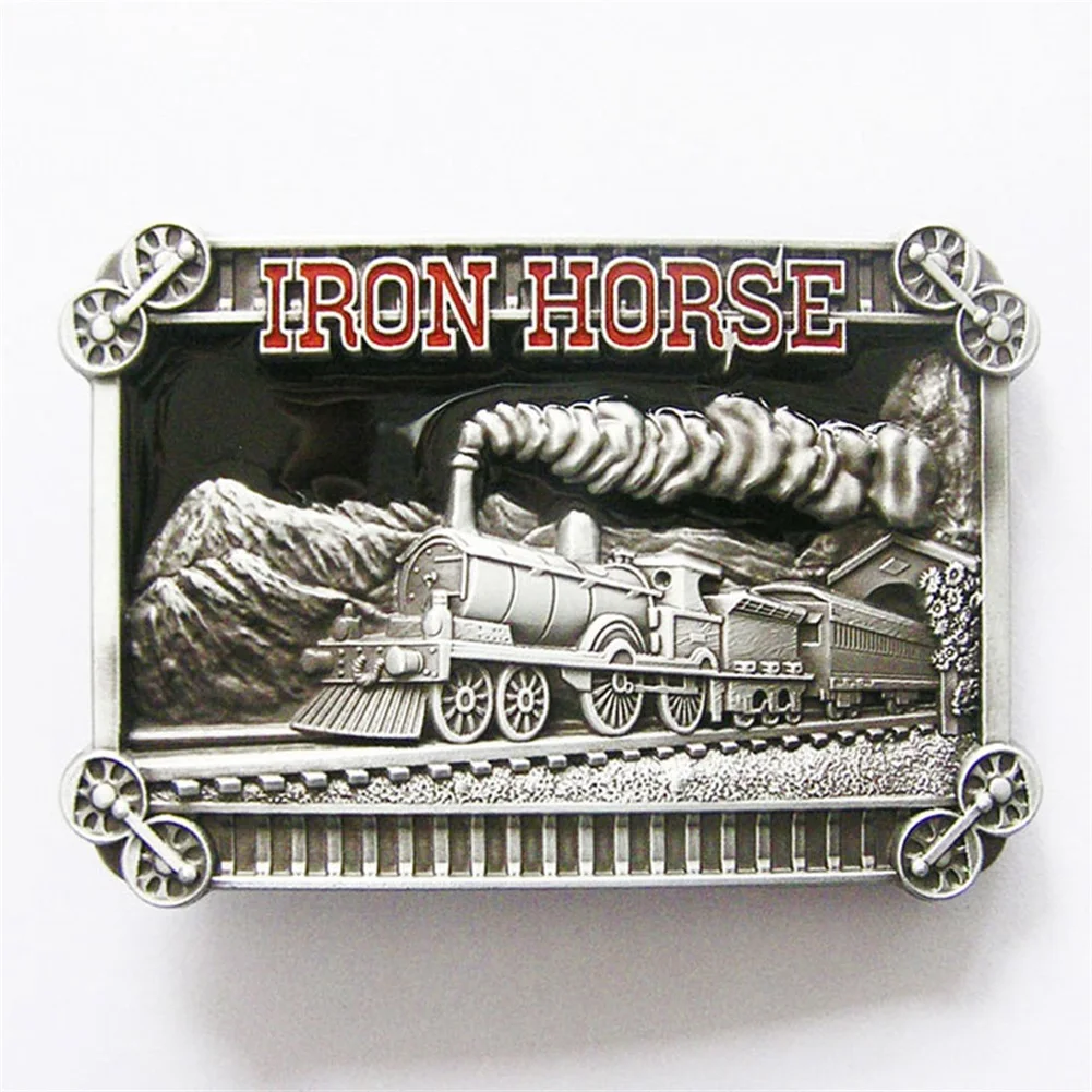 

Iron Horse Train Enamel Belt Buckle Gurtelschnalle Boucle de ceinture BUCKLE-T118