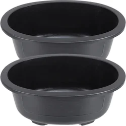 2pcs Gardening Planter Pot Practical Bonsai Pot Garden Oval Container Large Bonsai Flowerpot Outdoor pots