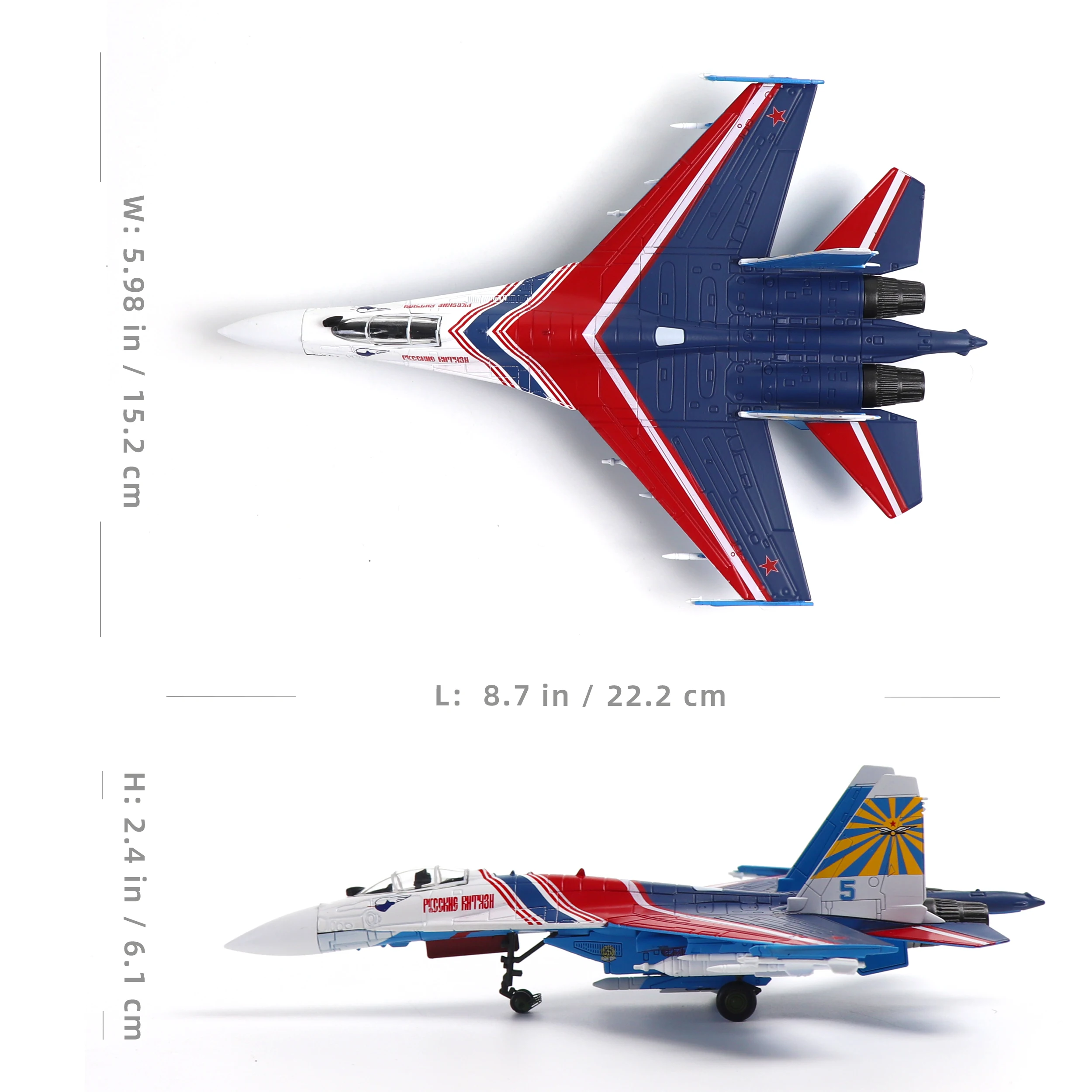 SU35-Warrior Fighter Model 1:100 Die Cast Metal Military Aircraft Aircraft Collectible Gift
