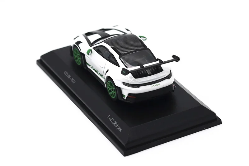 MINICHAMPS 1:64 GT3 RS -2023 - WHITE W WEISSACH PACKAGE - TRIBUTE TO AMERICA - EXCLUSIVE FOR CLDC Diecast Model Car