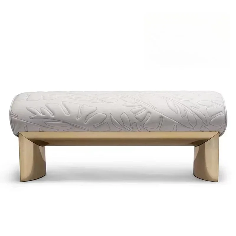 

Bedside stool Modern light luxury sofa stool Restaurant bench Low stool Leather footstool Bedside sofa