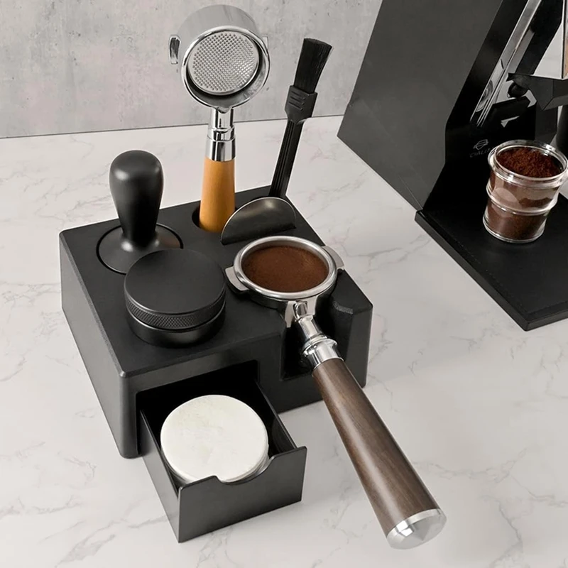 Espresso Tamping Station Organizer Coffee Tamper Holder For 58Mm 54Mm 51Mm Epsresso Portafilter Coffee Tools Organzier