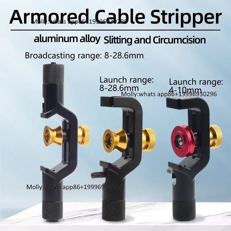 FTTH Transverse Armoured Cable Stripping Knife 8-28.6mm/4-10mm Fiber Optic Cable Stripper Armored Cable Slitter